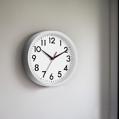 DAXSMY 12 Inch Wall Clock, Battery Operated Silent Non Ticking - color: A-black, size: 12"