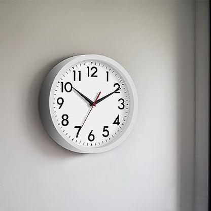 DAXSMY 12 Inch Wall Clock, Battery Operated Silent Non Ticking - color: A-black, size: 12"