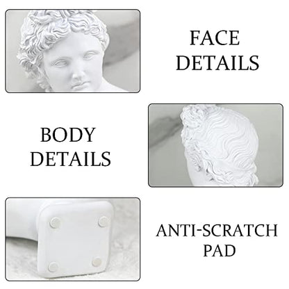 Norrclp 12.6in Greek Statue of Apollo, Classic Roman Head Bust - color: Apollo-12.6in