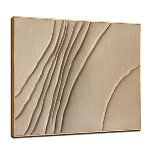 LEVERUP Abstract Painting Posters Art Brown Wall Artwork Minimalist Wall Decor for Dining Room Bedroom Office 32×40 Inchs Office Decorations Wall - color: Brown, size: 42"L x 34"W