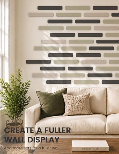 Fluxynara 13" x 2" Felt Wall Panels, Black - color: Black, size: 5-pack