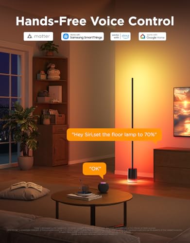 Govee Floor Lamp 2, RGBIC Smart Floor Lamp for Living Room, Bedroom - color: Black