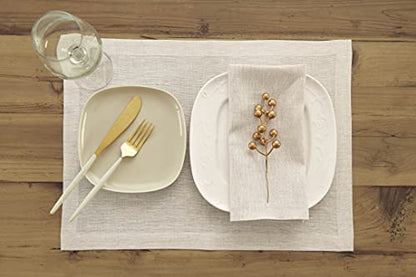 Solino Home 100% 순수 리넨 냅킨 내추럴, 아테나 50.8 x 50.8cm(20 x 20인치), 4개 세트 - color: 01: 라이트 내추럴, size: 20" x 20" (Set of 4)