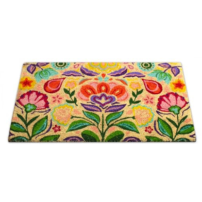 Coir Door Mats Outdoor and Indoor, Dalias, 16 x 27,5 in - color: Dalias