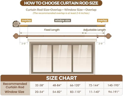 KAMANINA 1 Inch Curtain Rods for Windows 66 to 120 Inch, Silver Drapery Rod - color: Light Silver, size: 66-120"