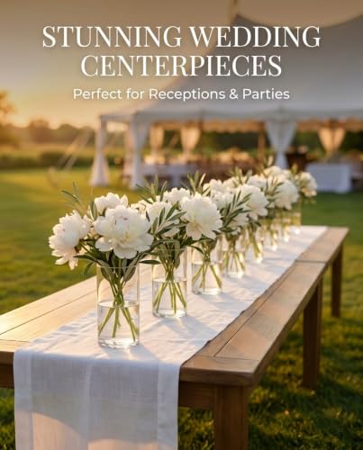 12Pcs Borosilicate Glass Vases for Centerpieces.