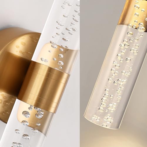 Battery Operated Wall Sconces Set of 2, 10000mAh Rechargeable Wall Light - color: Gold, size: 12 inch