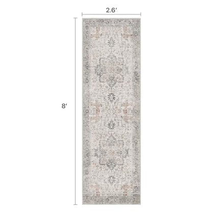BESBLEE 2'6"x8' Washable Runner Rug Non Slip for Hallway, Light Taupe Brown - color: Light Taupe Brown, size: 2'6" x 8' (Runner)