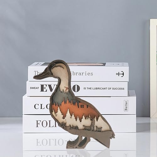 Laozai Cabin Decor Wooden Duck Wall Art - color: Duck