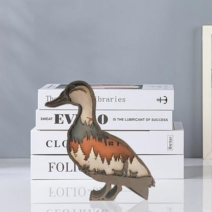 Laozai Cabin Decor Wooden Duck Wall Art - color: Duck