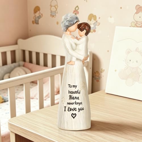 Nana Gift from Grandson, Nana Birthday Gifts, Nana Grandson Figurines - color: White-nana