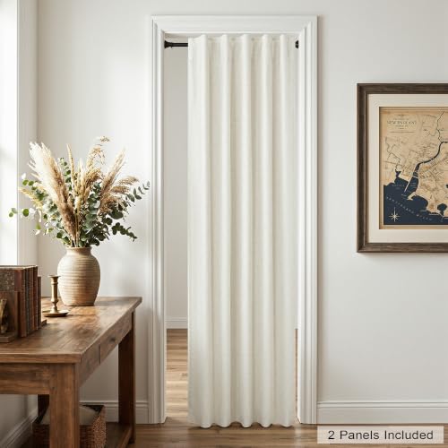 DANCURTON Linen Blackout Boho Curtains for Bedroom Living Room 78 Inches Long 2 Panels Thermal Insulated Room Darkening Drapes Noise Reduction Light Blocking Window Treatments 40 x 78 Length Back Tab - color: Natural, size: 42"W x 78"L (Pack of 2)