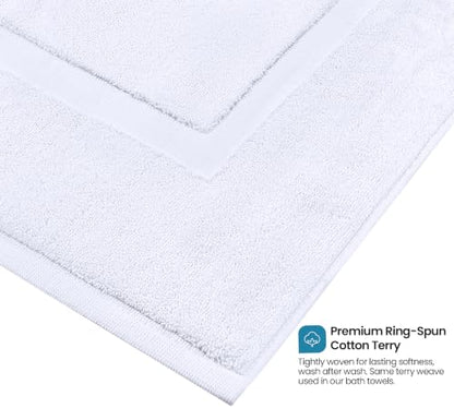 Utopia Towels Cotton Bath Mat, 21x34 in, 2 Pack, White - color: White, size: 2 Bath Mats