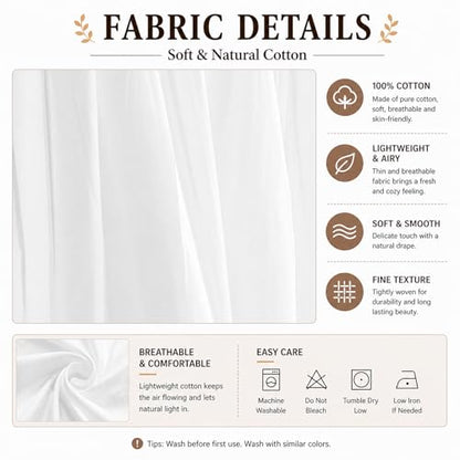 White Cotton Crochet Edge Window Valance, 14" L x 40" W, 2 Panels - color: White, size: 14"L x 40"W (Pack of 2)