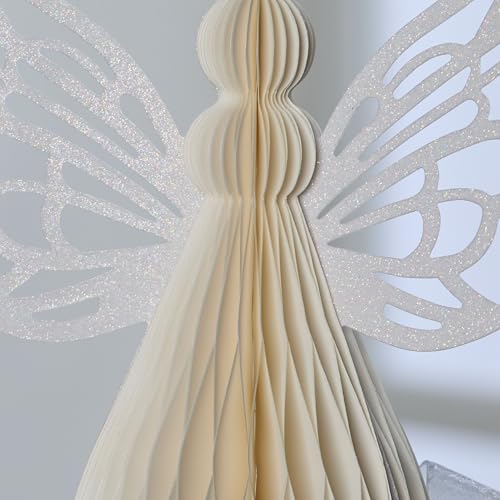 Your Heart's Content Honeycomb Paper Angel (Ivory Angel) - color: Ivory Angel