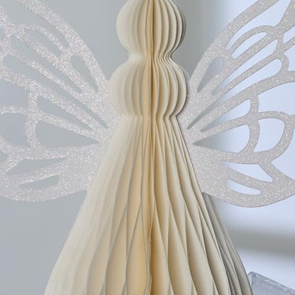 Your Heart's Content Honeycomb Paper Angel (Ivory Angel) - color: Ivory Angel
