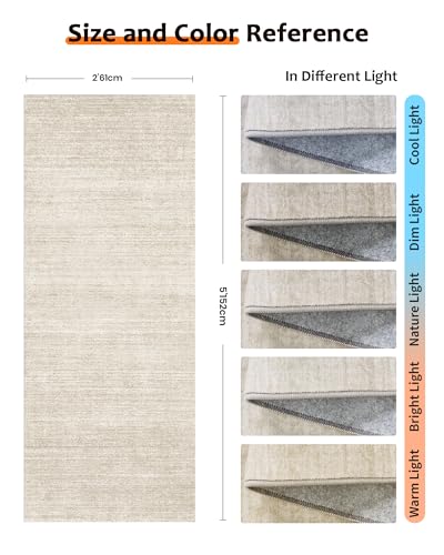 2x5 Runner Rug Non Slip, Washable Rug Runners for Hallways,Beige - color: Stripe-beige, size: 2' x 5' (Runner)