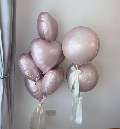 Baby Pink Heart Foil Balloons,12Pcs 18Inch Heart Shaped Balloons - color: Baby Pink