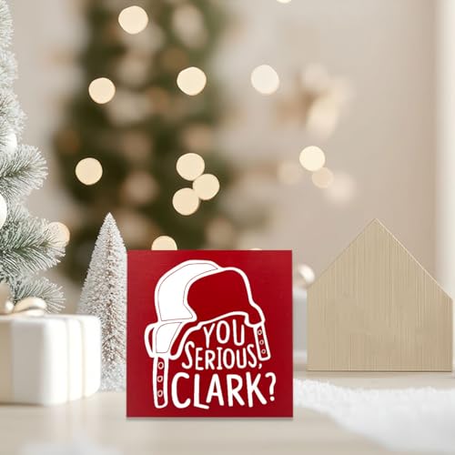 Clark Griswold Christmas Vacation Movie Decor - Xmas Sign 5 x 5 Inch - color: Serous