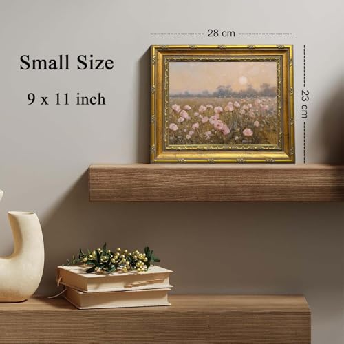 DR.RiftArt Vintage Pink Wildflower Meadow Wall Art Floral Landscape Decor - color: Pink Wildflower, size: 11"L x 9"W