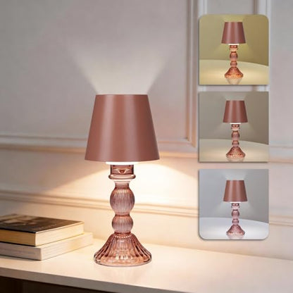 MJ PREMIER Small Rechargeable Lamp, Wireless Lamp, Battery Operated Lamps - color: Pink