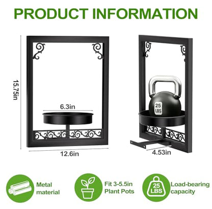 WGFKVAS Wall Plant Holder Set of 3, Picture Frame Plant Holder
