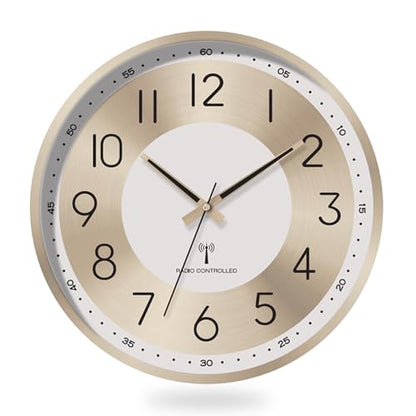 14 Inch Atomic Wall Clock, Radio Controlled Large Analog Clock