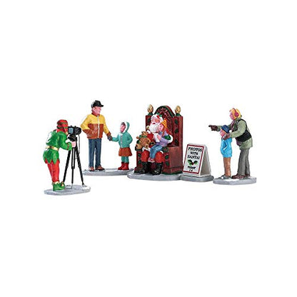 Lemax Christmas Village Photos with Santa Set of 5-22032