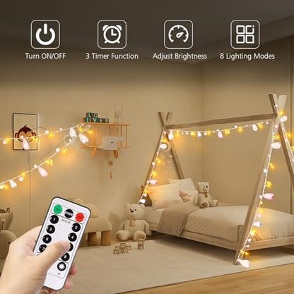 Battery Fairy String Lights Acrylic Gems Jewels String Lights with Remote
