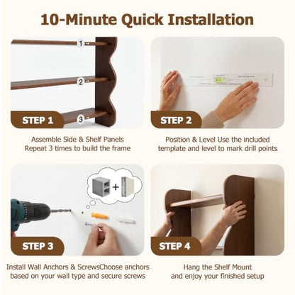 3-Tier Shelf, 10-Min Install, Upgraded Joinery
