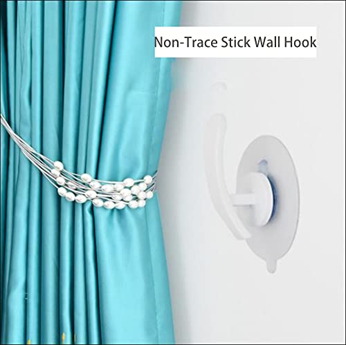 Non-Trace Stick Cute Wall Storage Holder No Drill Curtain Tieback - color: Brass