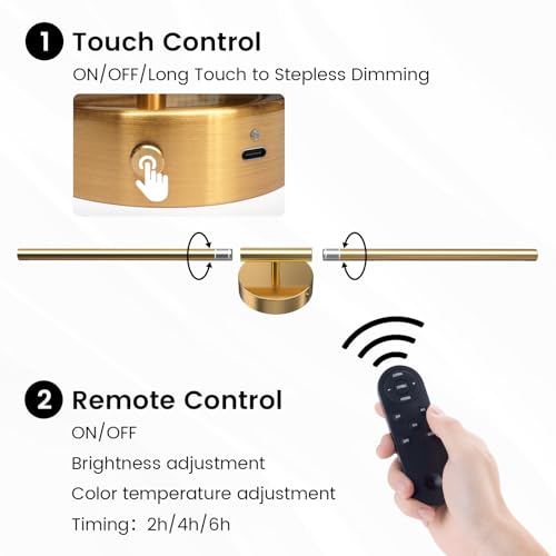 JOFIOS Battery Operated Wall Sconces Set of 2, 27.6In Gold Remote Control - color: Gold, size: 27.6 inch