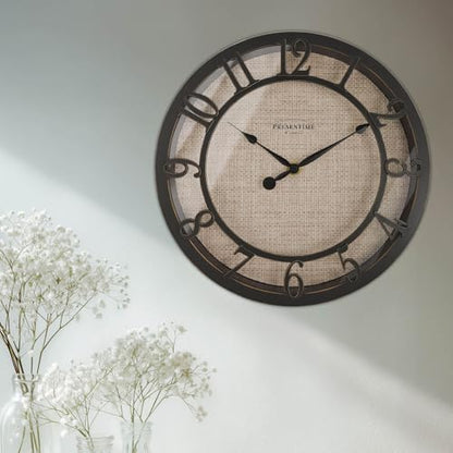 Presentime 10" Farmhouse Series Wall Clock - color: Oil Rubbed Antique Bronze, size: 10 inch