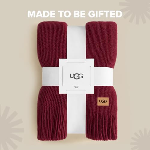 UGG Margot Knit Throw Blanket for Couch, 50" x 70", Red (Coffee Berry) - color: Red