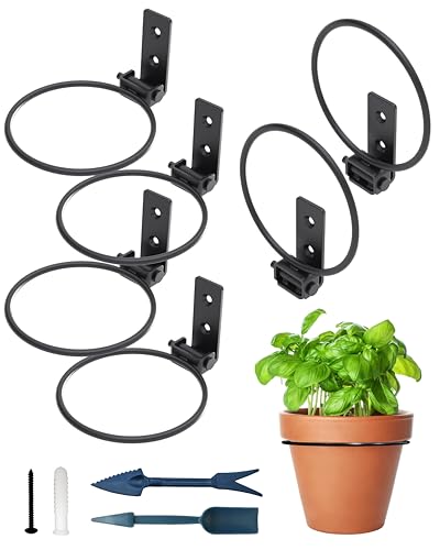 NACETURE Foldable Flower Pot Holder Rings, 4 Inch 6 Pack - color: 4 Inch 6 Pack