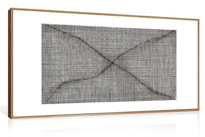 DRACIT Black White Abstract Framed Canvas Wall Art Set-20" x40" - color: Abstract Line Wall Art, size: 40"L x 20"W