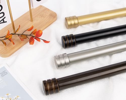 TONIAL 1 Inch Double Curtain Rods for Windows, 36 to 72 Inch, Silver - color: Silver, size: 36-72"