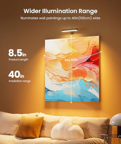 Rechargeable Battery Operated Wall Sconces 7500mAh, Wall Lights for Bedroom - color: Black-2P