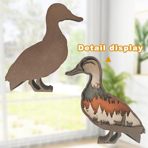 Laozai Cabin Decor Wooden Duck Wall Art - color: Duck