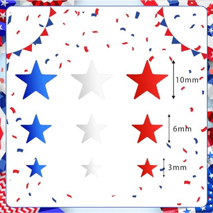 MARFOREVER 4th of July Confetti Red White and Blue Table Decorations - style: Red White Blue
