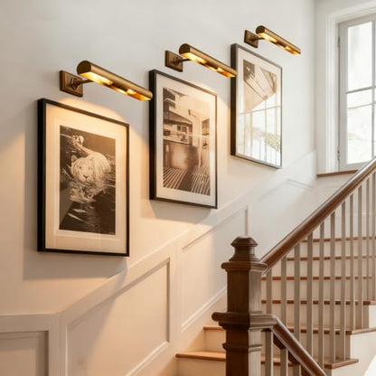 18 inch Picture Lights for Wall Hardwired 2PK Brass Picture Lighting - color: Brass, size: 18in-2PK