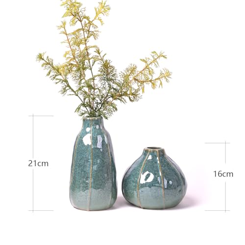 HAUCOZE Ceramic Flower Vase Decorative Sculpture Modern Home Decor 6.3 Inch - size: Medium