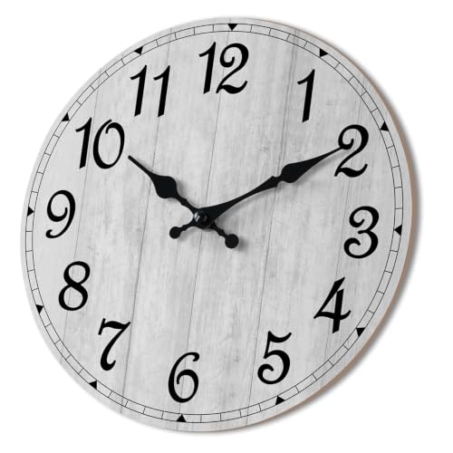 14 Inch Wall Clock, Silent Battery Operated Analog Clock, Grey - color: B-grey Retro, size: 14"