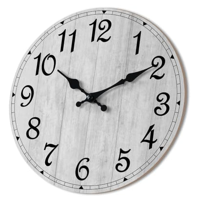 14 Inch Wall Clock, Silent Battery Operated Analog Clock, Grey - color: B-grey Retro, size: 14"