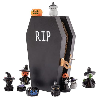 DN DECONATION Halloween Decorations Miniature Figurines Table Centerpiece - color: Hat & Witch & Owl