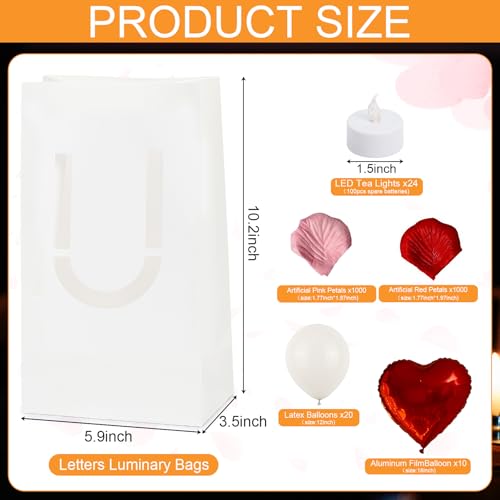 I Love You Light Up Letters, Proposal Decorations - color: I Love You