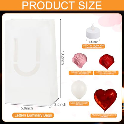 I Love You Light Up Letters, Proposal Decorations - color: I Love You