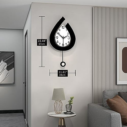 Decorative Wall Clock for Living Room Decor Large Modern Clocks - size: 12*22 inch