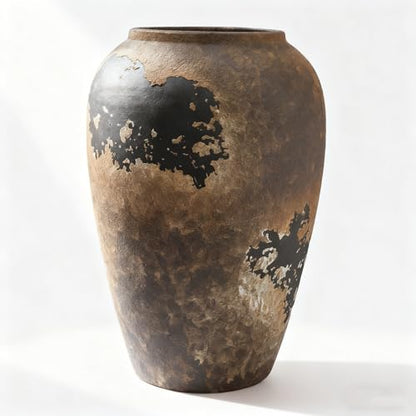 Ceramic Rustic Vases, Stoneware jug,11 inch Terracotta Table Vase Pots