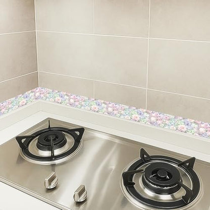 HOMETITUTE Peel and Stick Wallpaper Border 4x196in Pastel Rose Pattern - color: flower